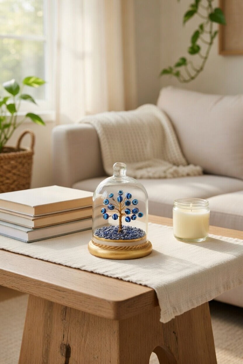 Evil Eye Natural Crystal Tree (Protection and Positive Energy)