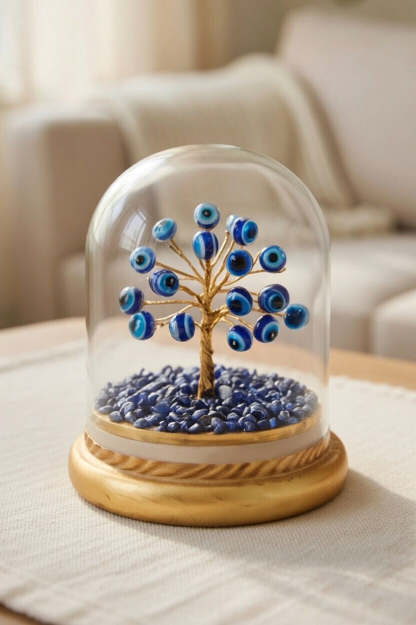 Evil Eye Natural Crystal Tree (Protection and Positive Energy)