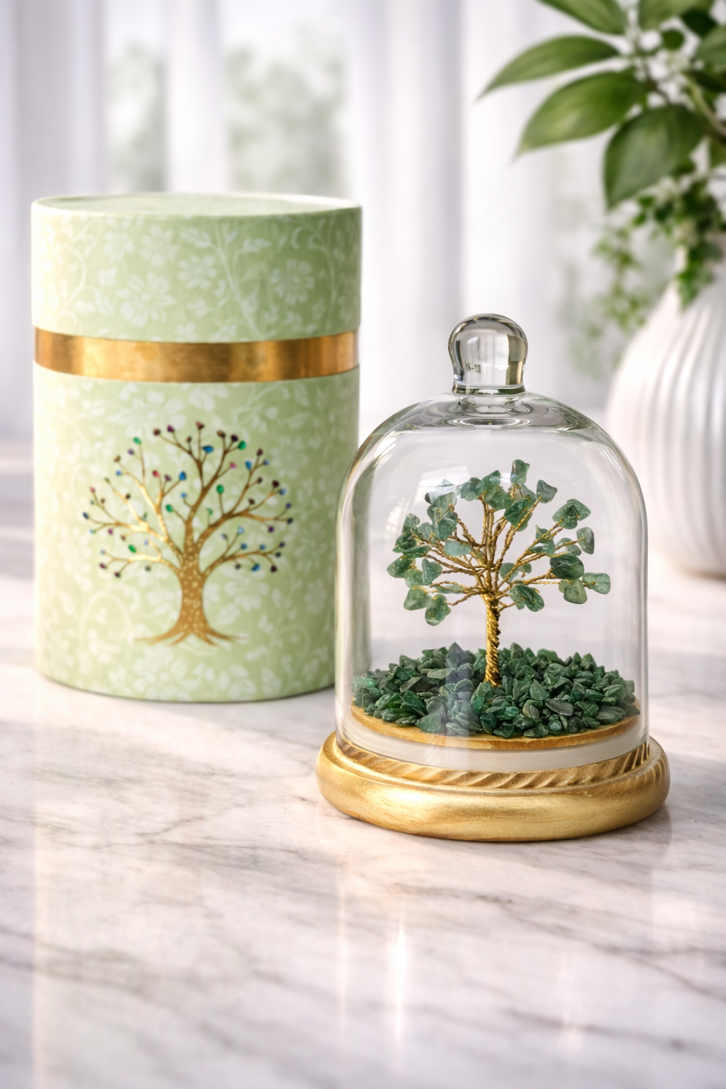 Green Aventurine Natural Crystal Tree (Luck and Opportunity)