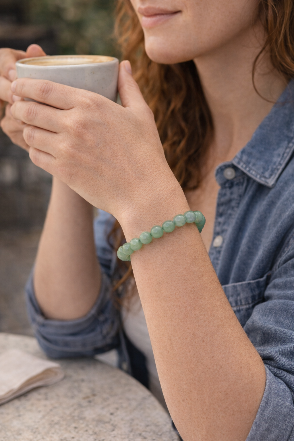 Green Aventurine Natural Bracelet (Luck and Career Growth)