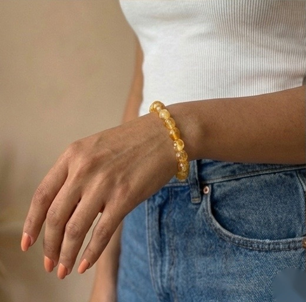Citrine Natural Bracelet (Abundance and Positivity)
