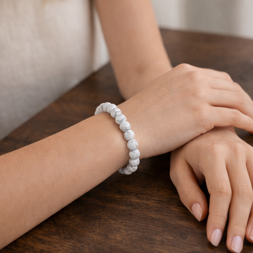 Howlite Natural Bracelet (Calm and Emotional Balance)