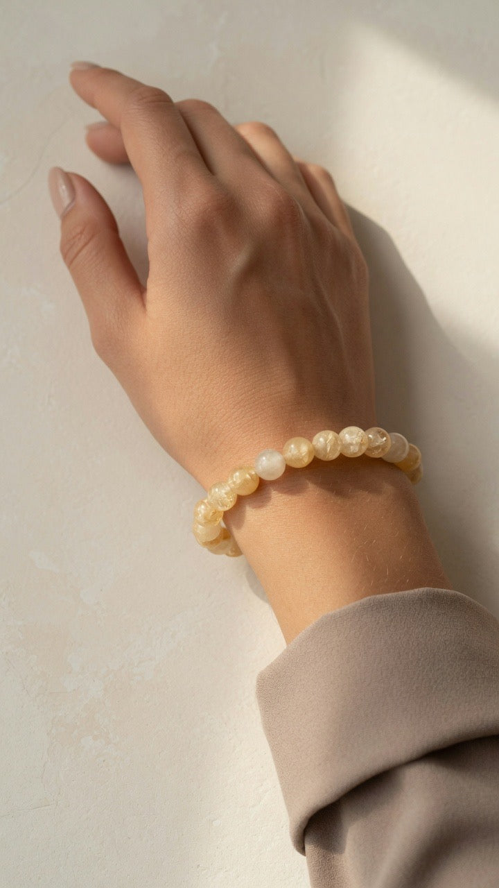 Citrine Natural Bracelet V2 (Abundance and Positivity)